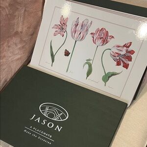 Jason Floral set of 4 Placemats Set with cork on back
